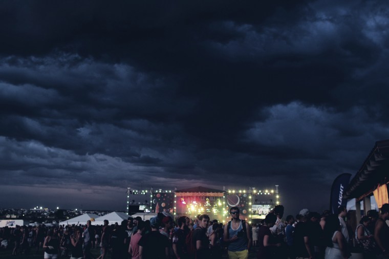 crowd nightscape w stage